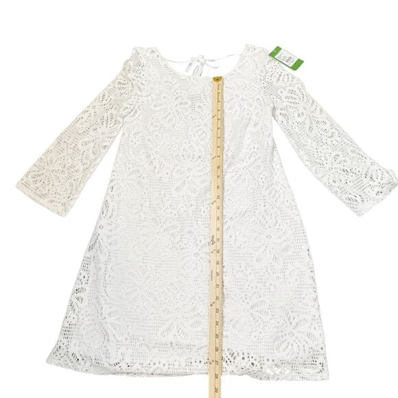 🆕 Lilly Pulitzer Foley Dress Womens Size XS Resort White Knit Lace Beachy NWT - Picture 13 of 16